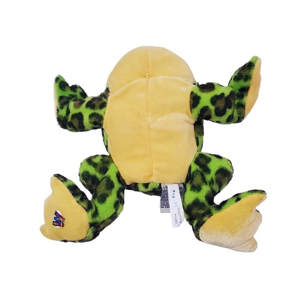 Ganz Webkinz Bullfrog Plush 9” Green Bean Bag Plush Stuff Doll Frog
